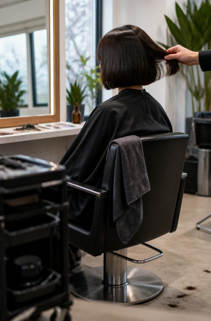 Hair length photograph accompanying advice about choosing a suitable cut