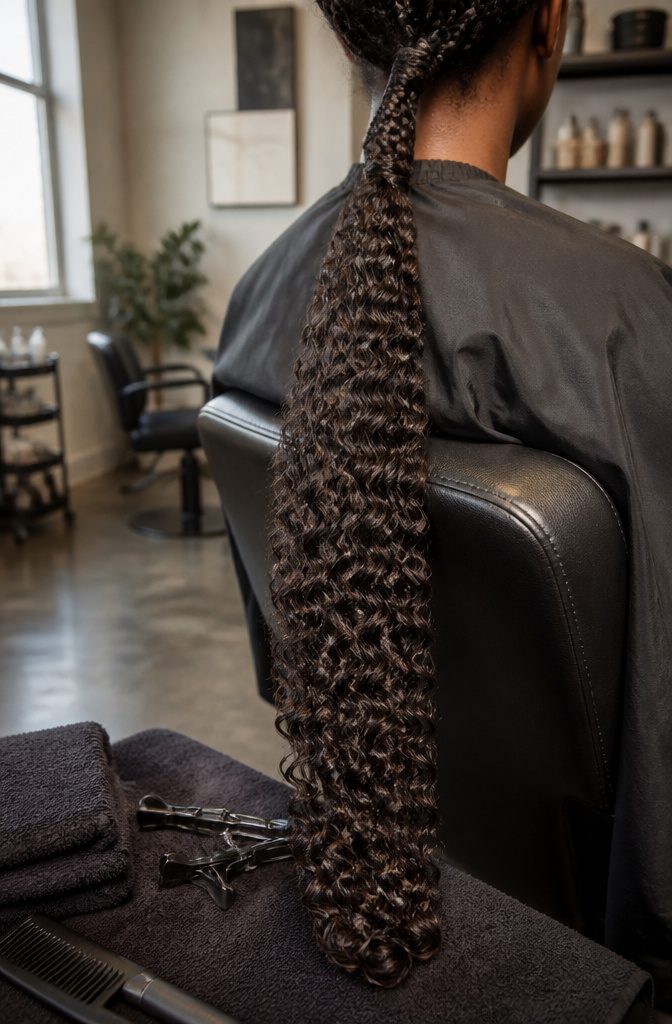 Loose Empire Deep Bulk hair with deep curls and unwefted strands