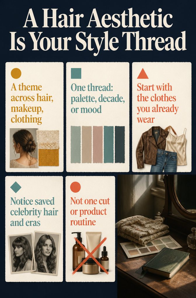 Beauty graphic titled A Hair Aesthetic Is Your Style Thread