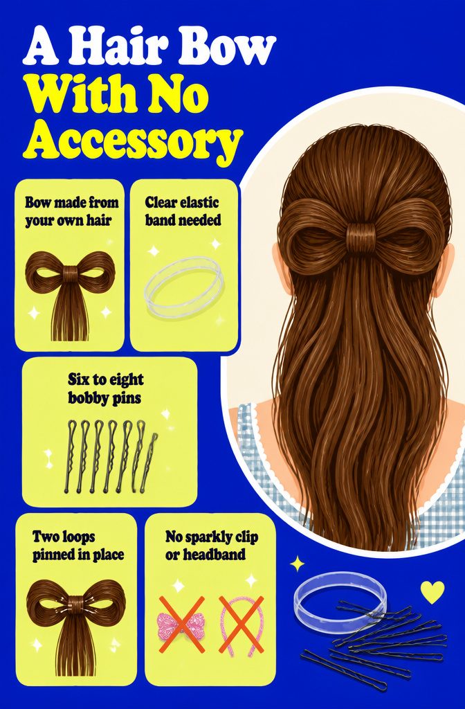 Information graphic titled A Hair Bow With No Accessory