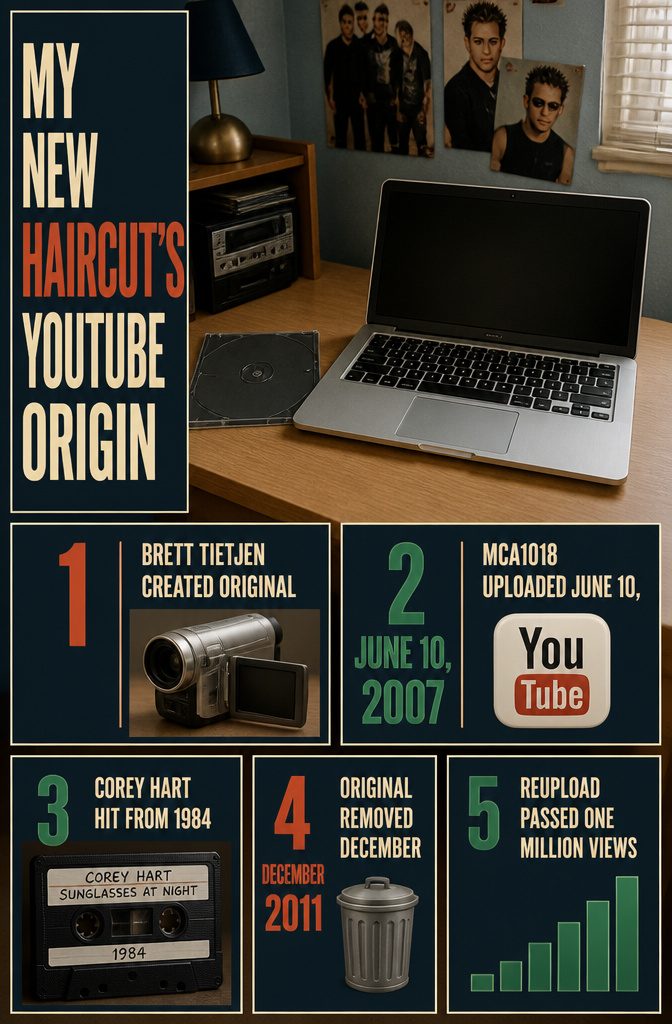 Information graphic titled My New Haircut’s YouTube Origin in the beauty niche